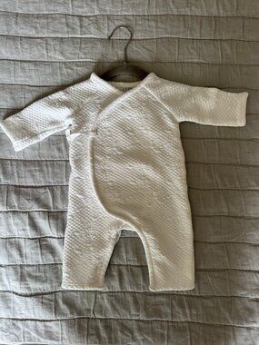 Janie & Jack White Sweatshirt Romper